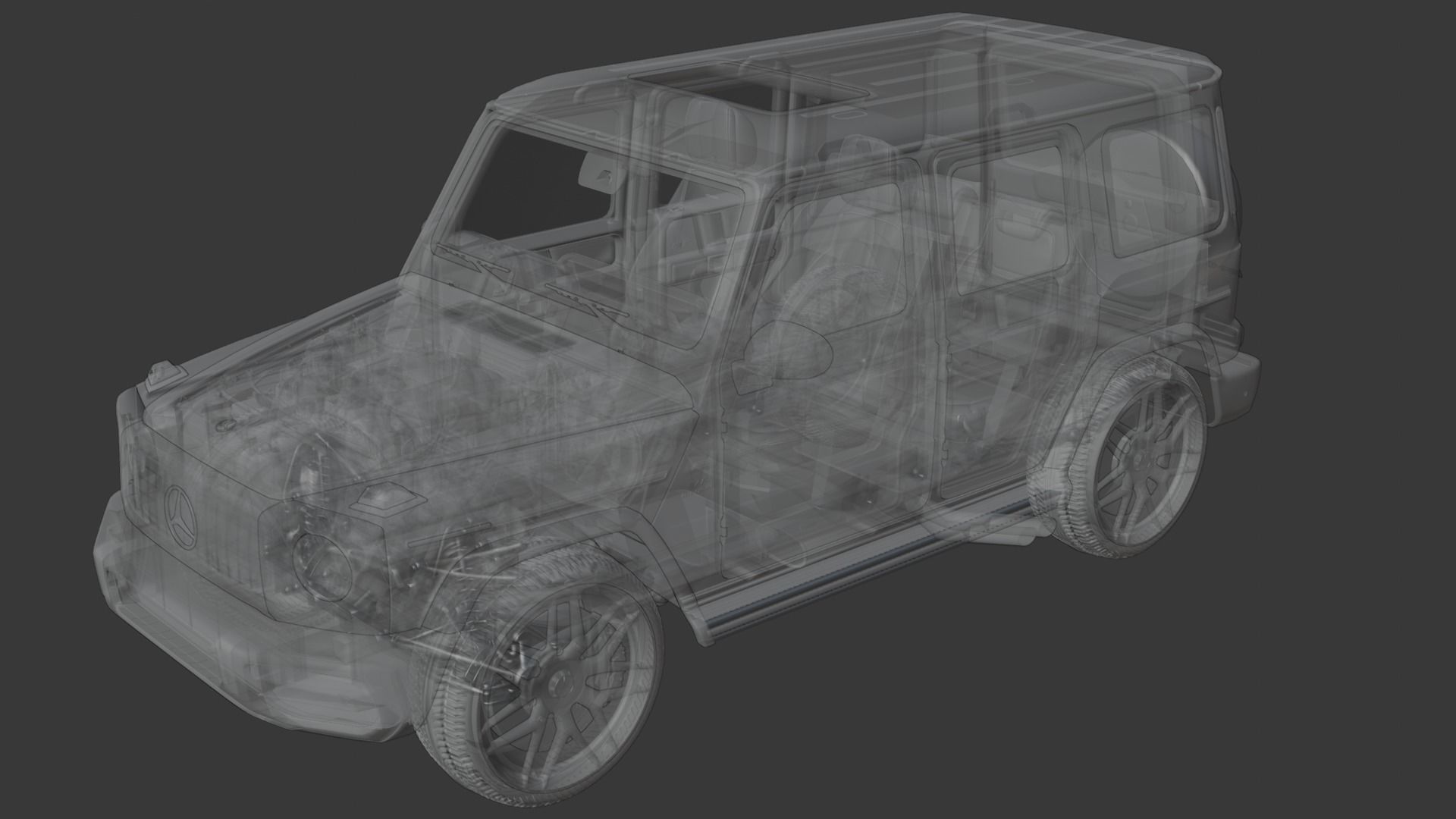 Mersedes-Benz G63 AMG Low-poly 3D model_8