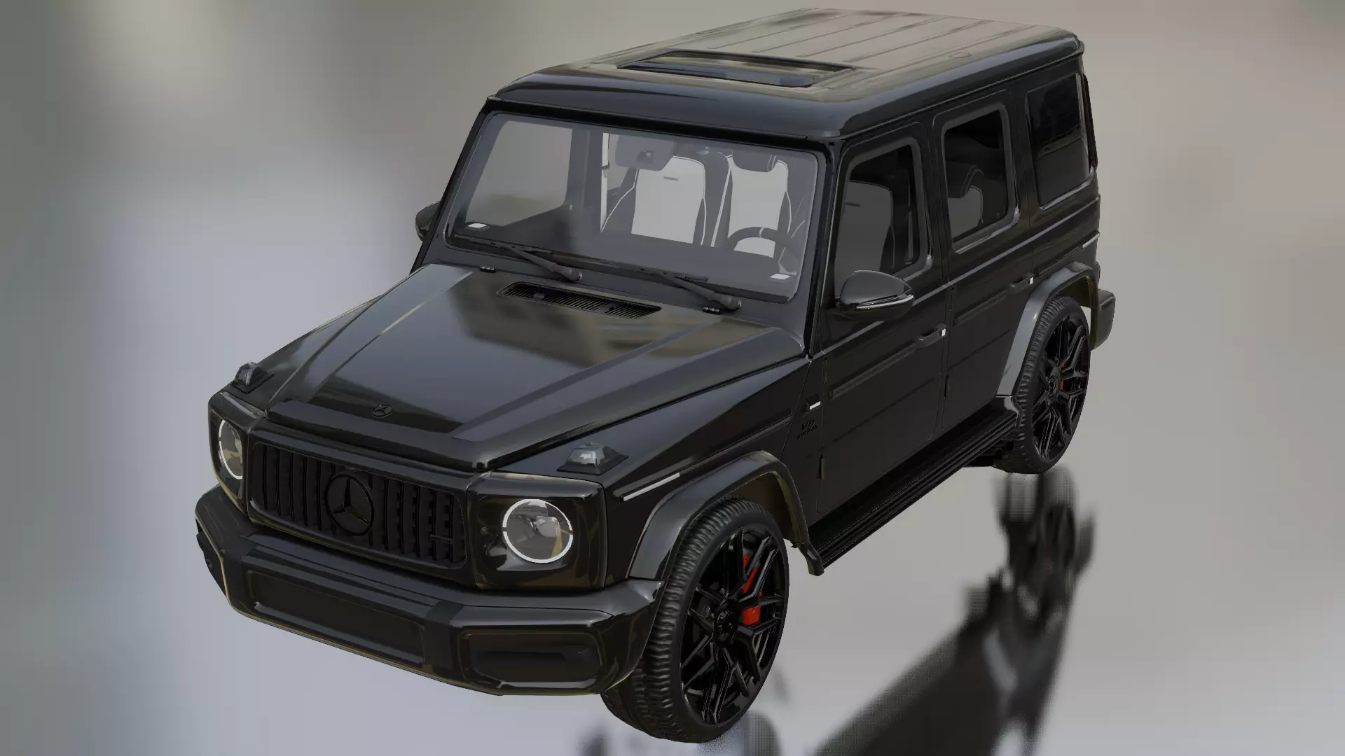Mersedes-Benz G63 AMG Low-poly 3D model_0