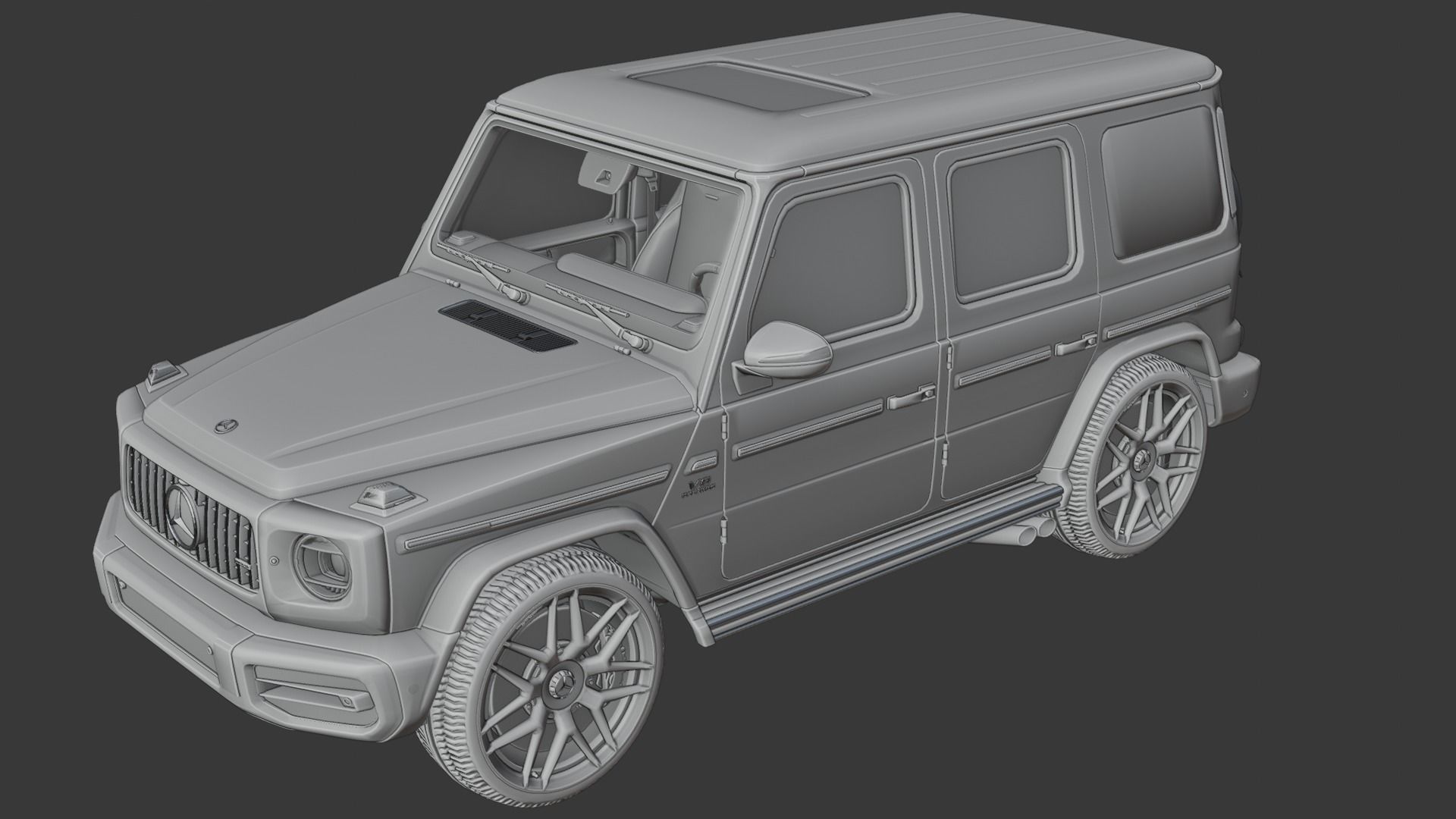 Mersedes-Benz G63 AMG Low-poly 3D model_6