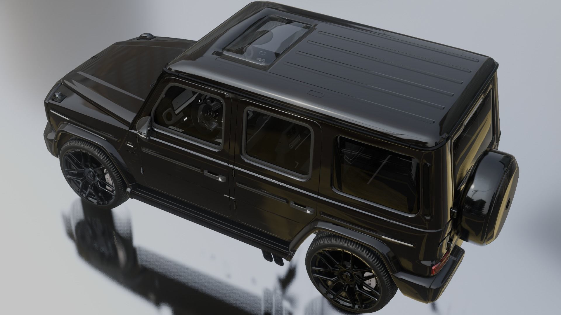 Mersedes-Benz G63 AMG Low-poly 3D model_3