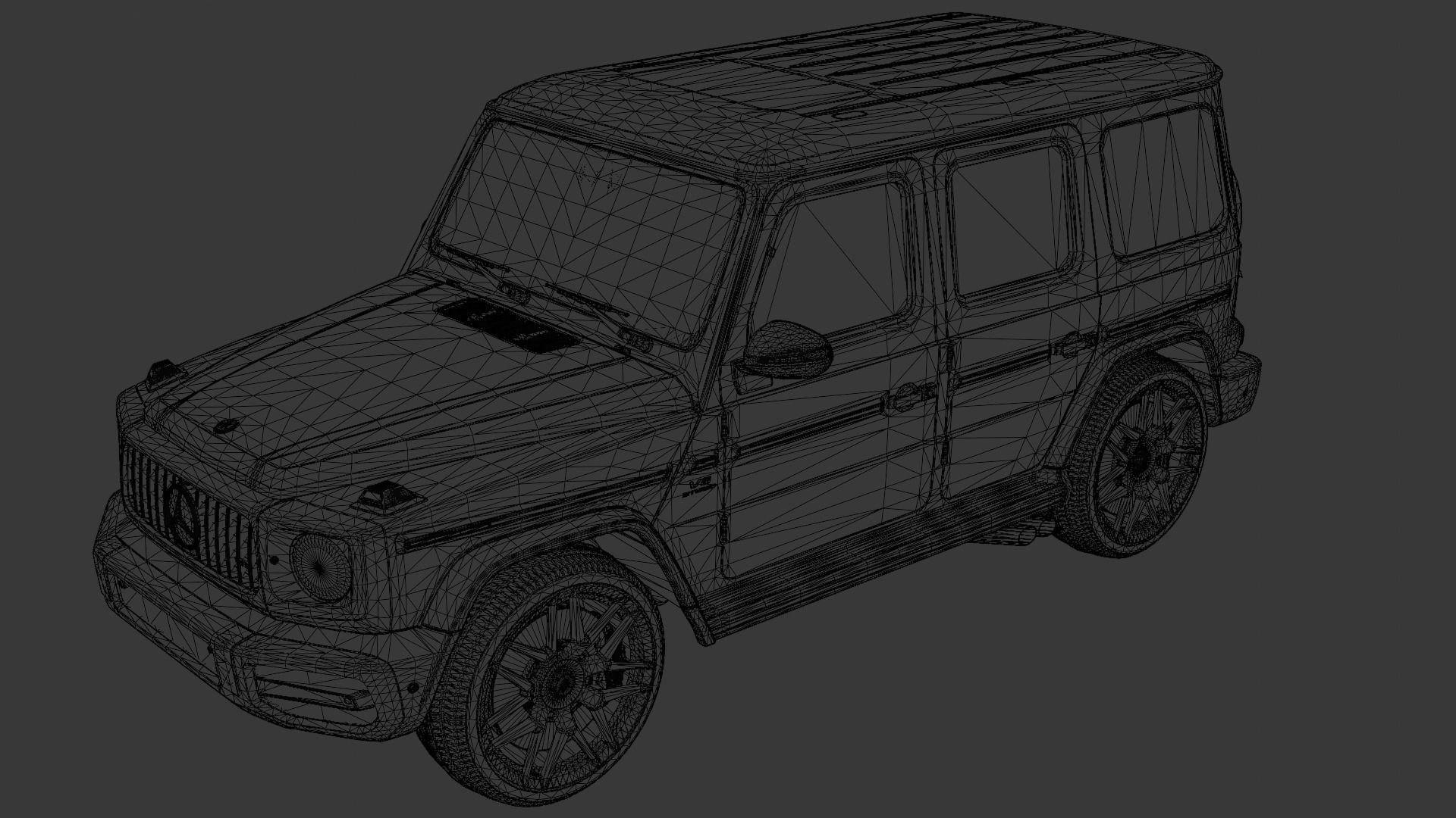Mersedes-Benz G63 AMG Low-poly 3D model_7