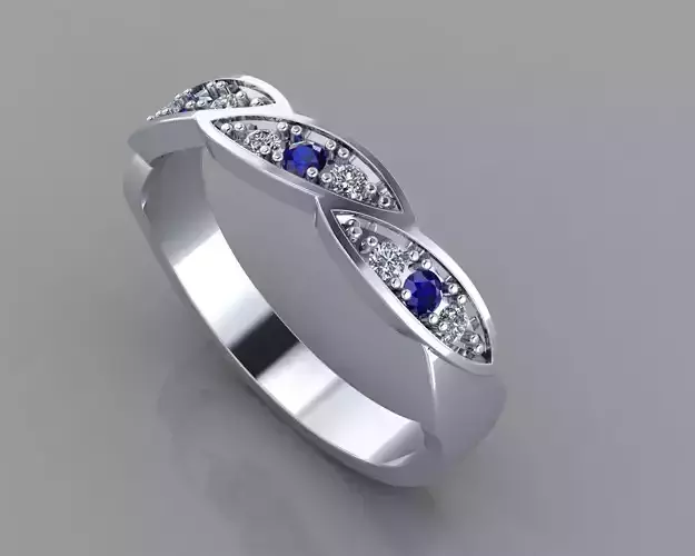 Engagement wedding ring ready to 3d print