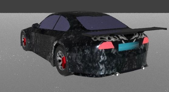 racingCar Low-poly 3D model_3