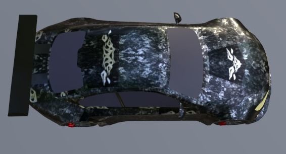 racingCar Low-poly 3D model_5