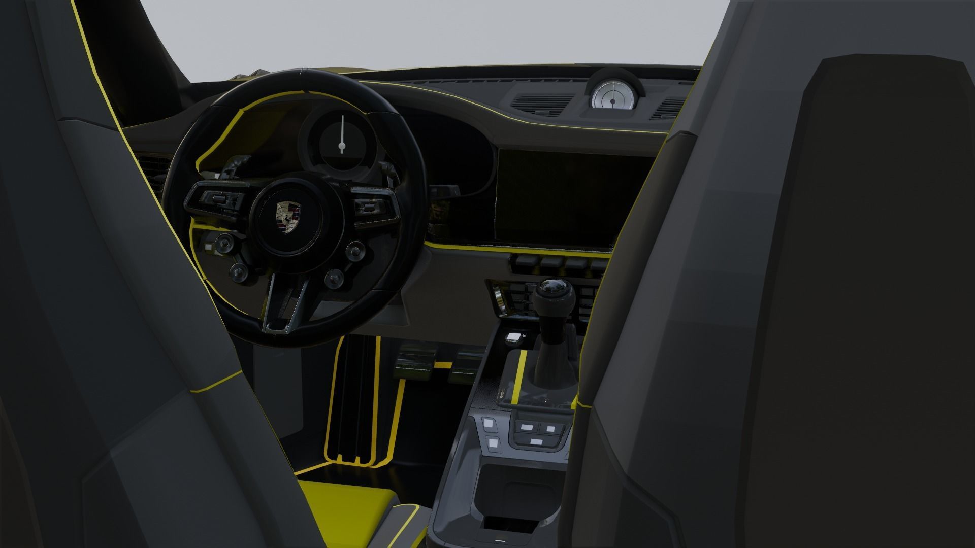 Porsche 911 GT3 RS Low-poly 3D model_6