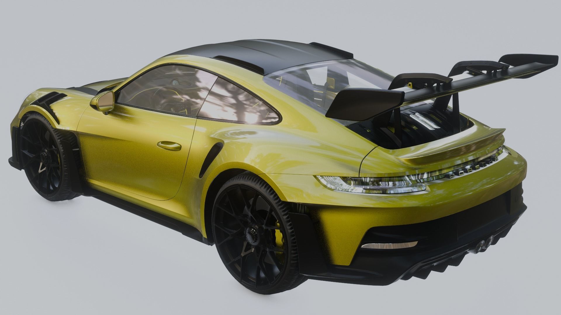 Porsche 911 GT3 RS Low-poly 3D model_4