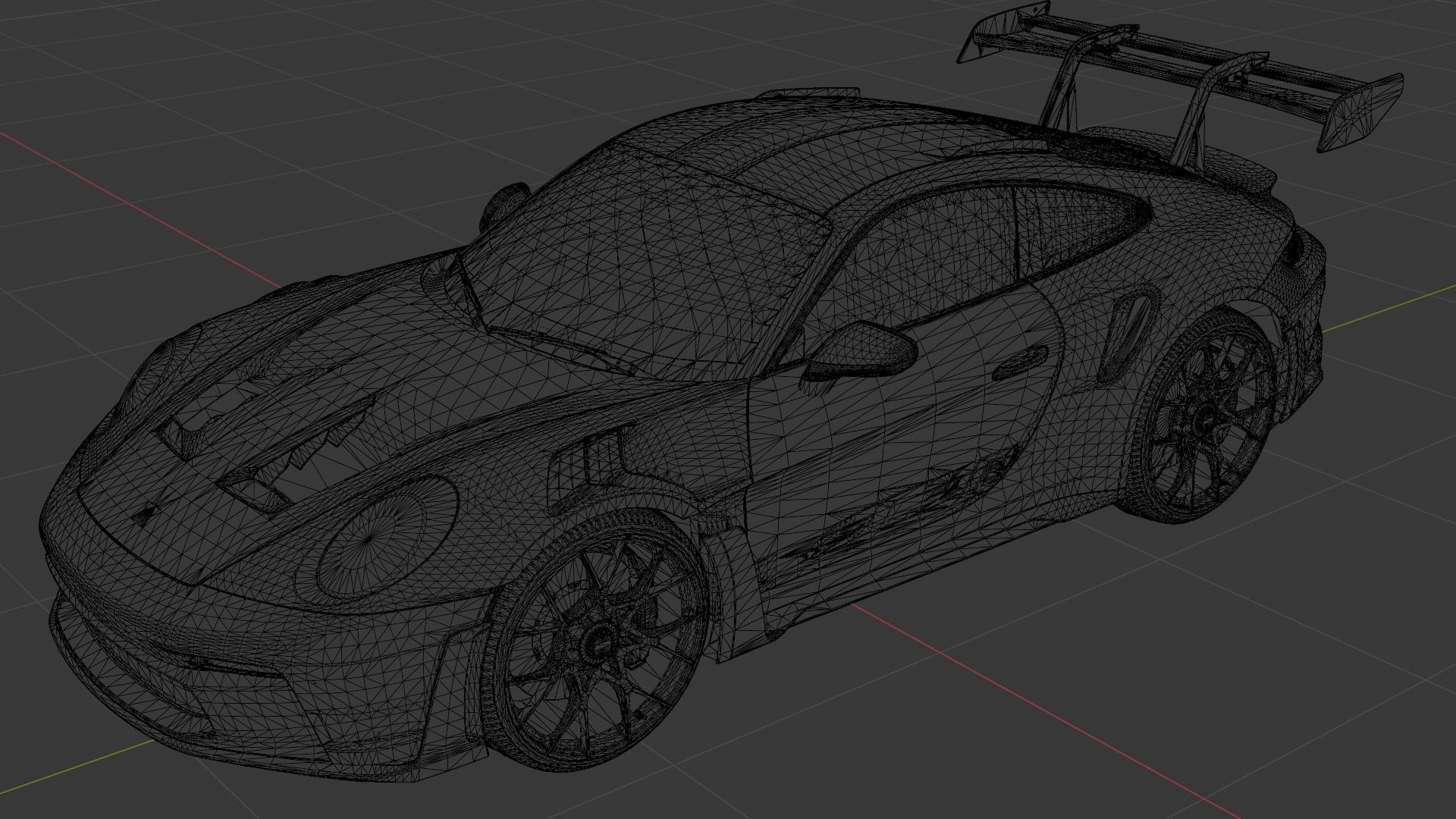 Porsche 911 GT3 RS Low-poly 3D model_7