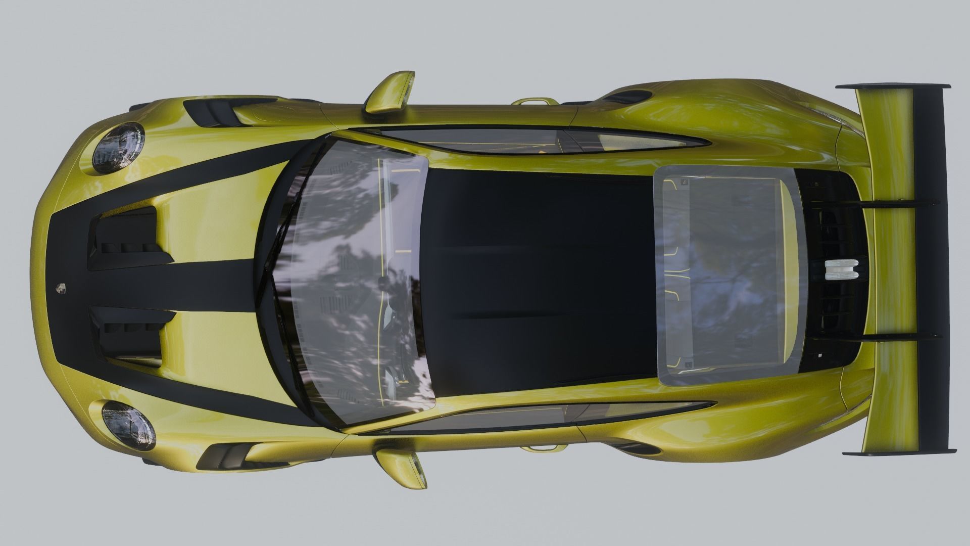 Porsche 911 GT3 RS Low-poly 3D model_3