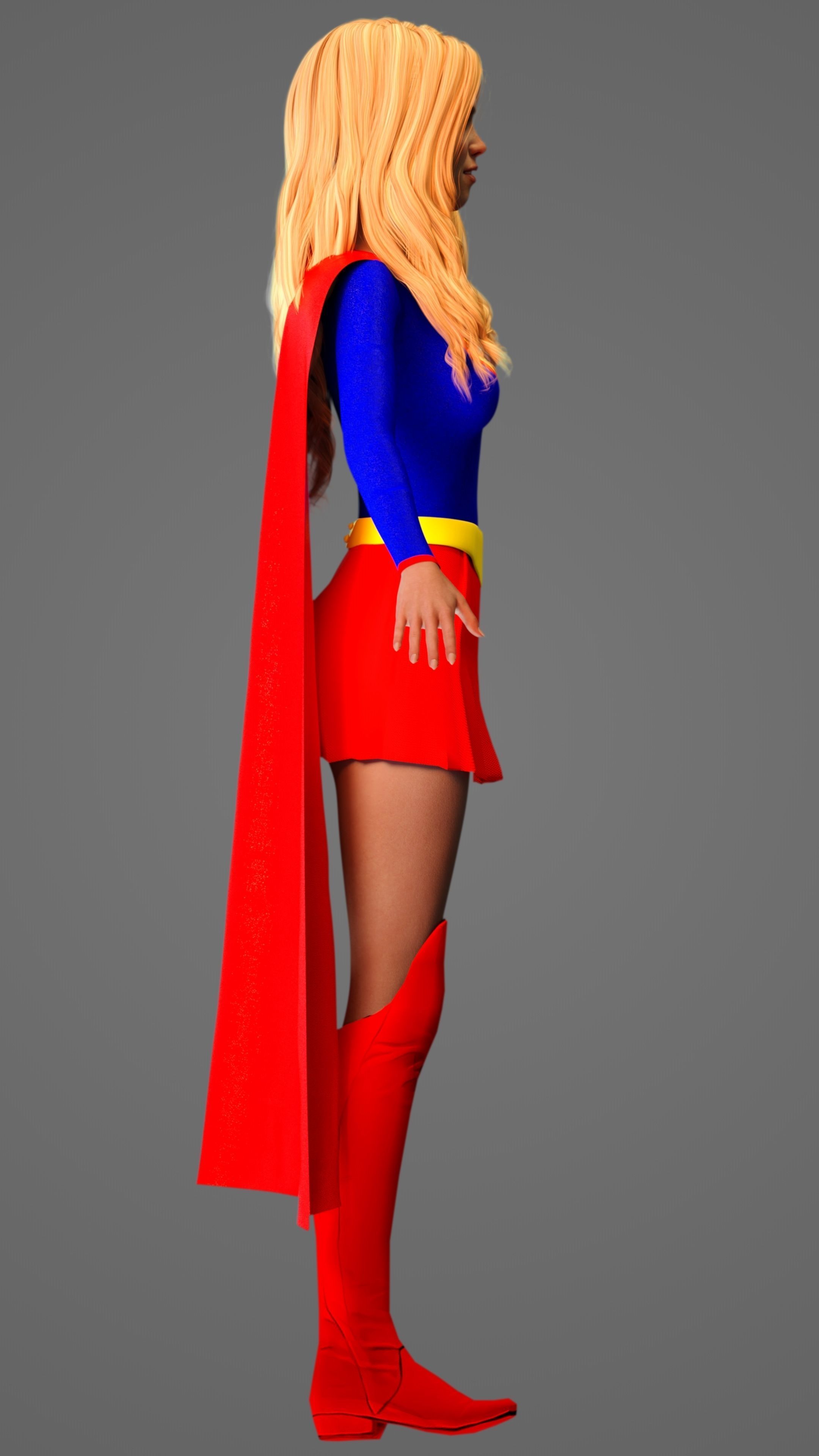 Milly Alcock Supergirl 3D model_5