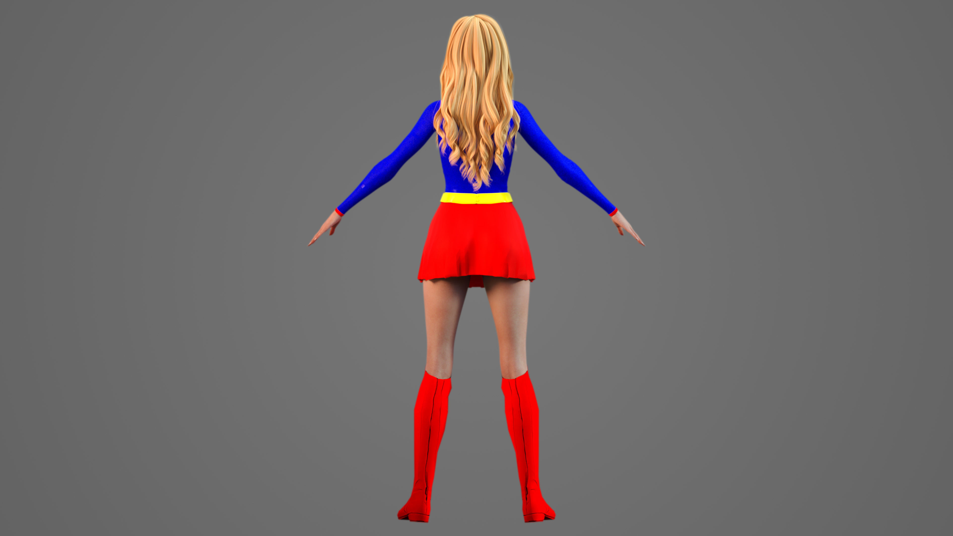 Milly Alcock Supergirl 3D model_8