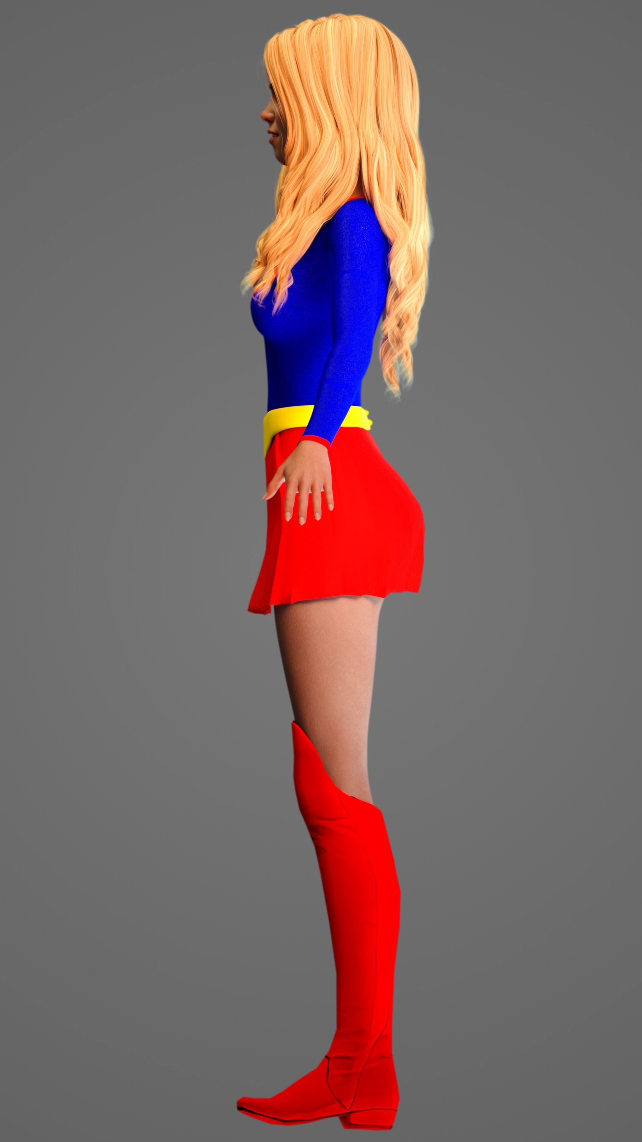 Milly Alcock Supergirl 3D model_6