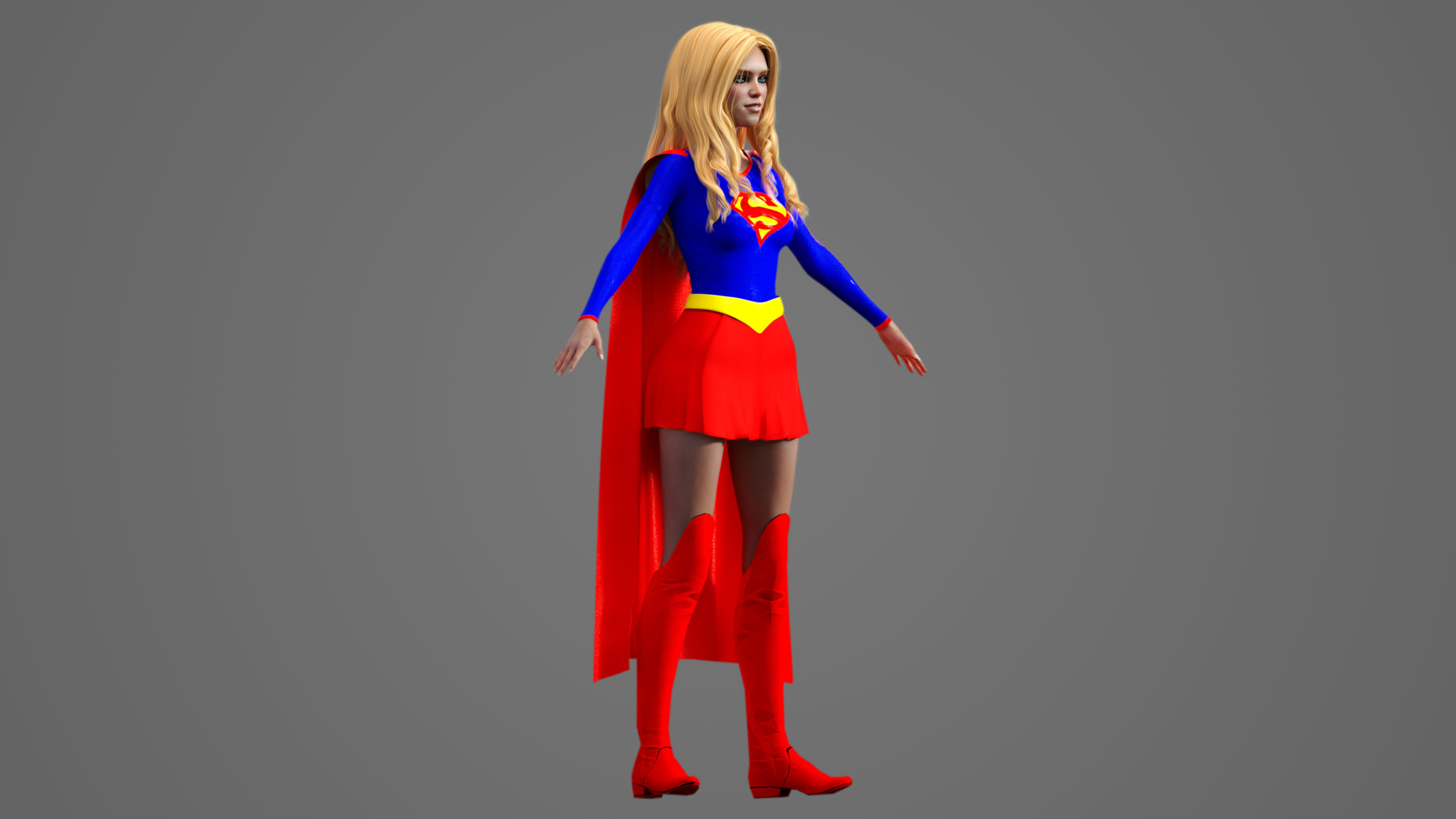 Milly Alcock Supergirl 3D model_3