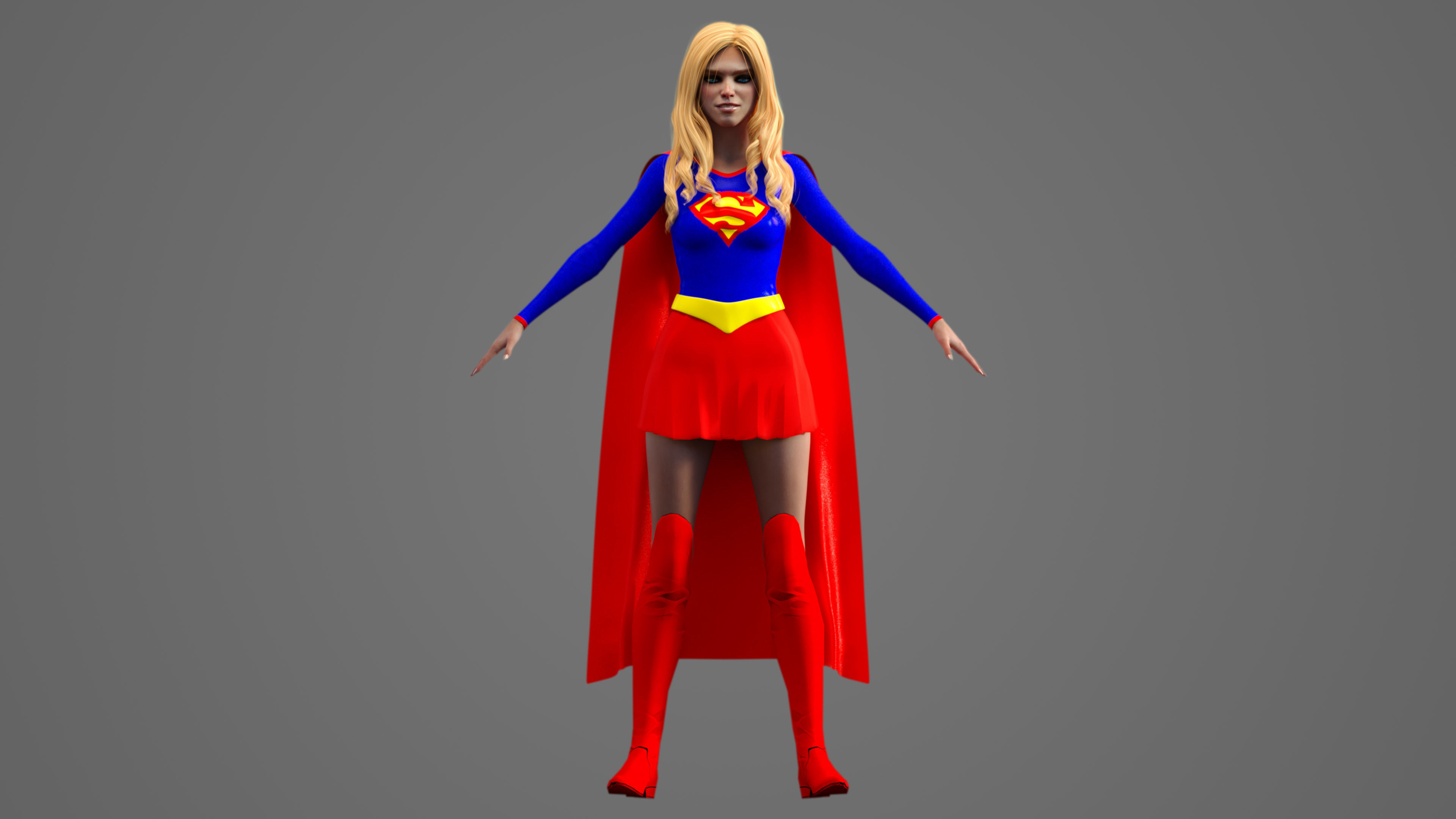 Milly Alcock Supergirl 3D model_4