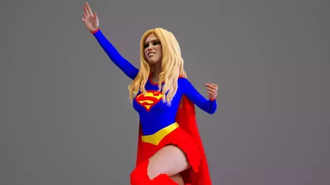 Milly Alcock Supergirl 3D model