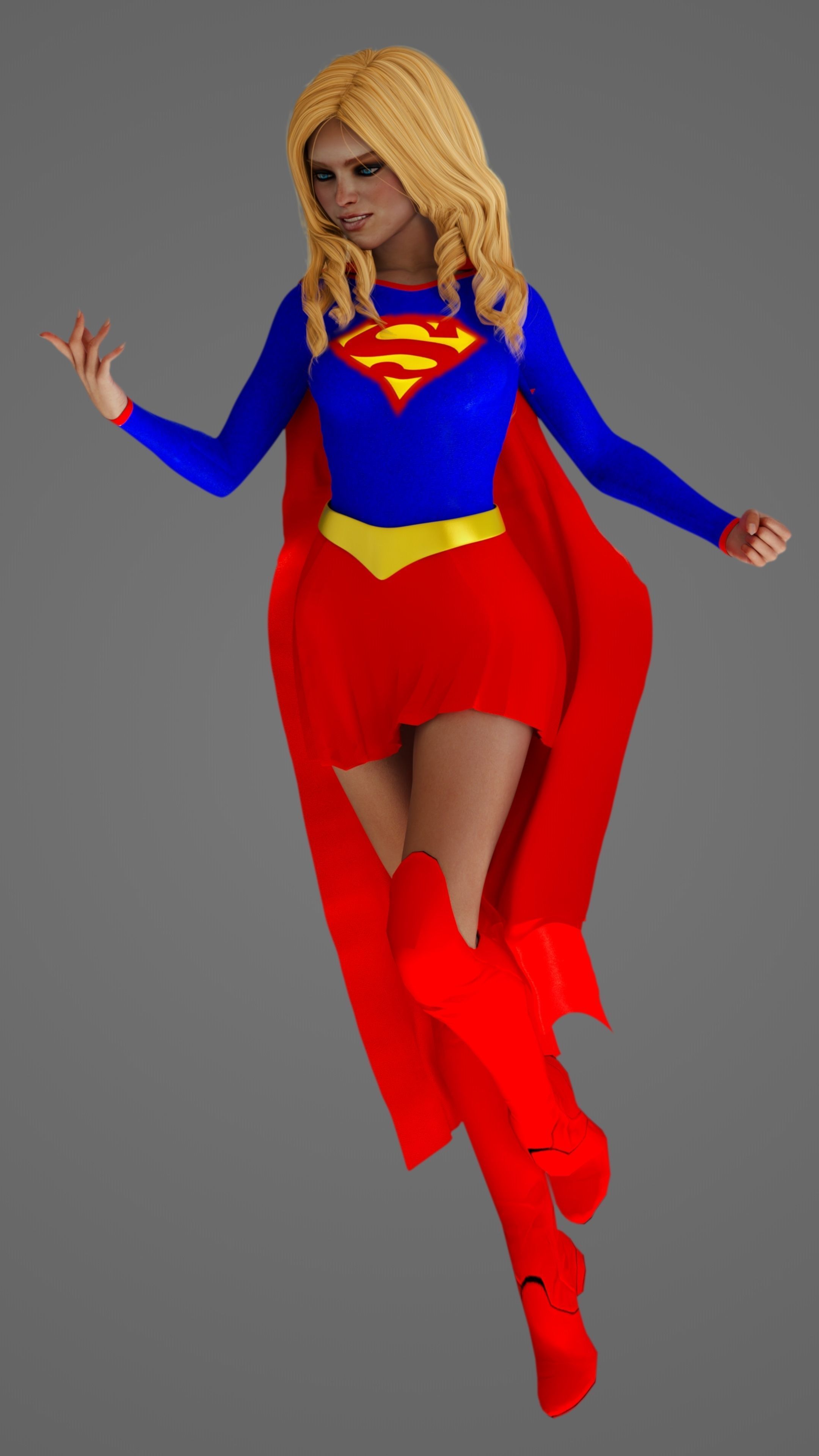 Milly Alcock Supergirl 3D model_11