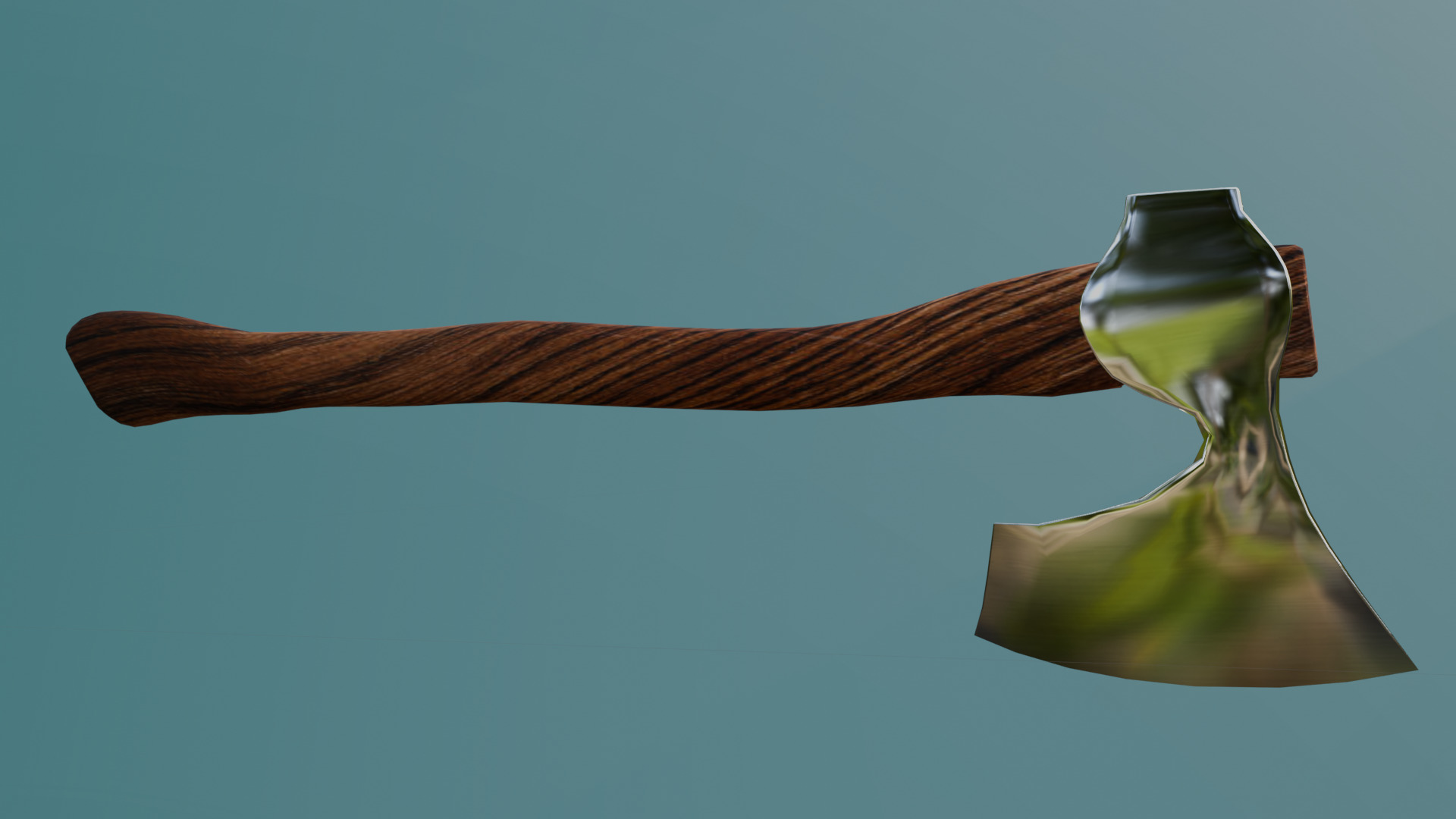 UNE HACHE Low-poly 3D model_2