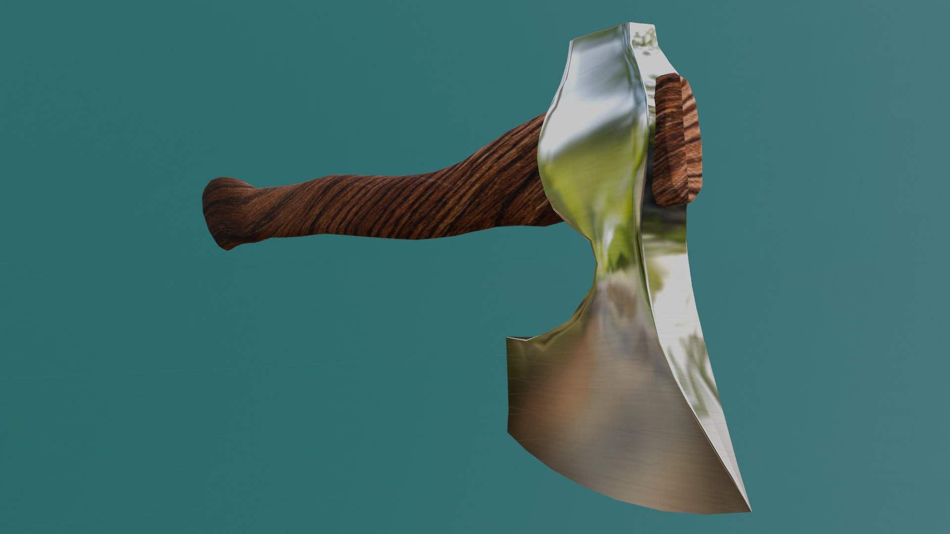 UNE HACHE Low-poly 3D model_1