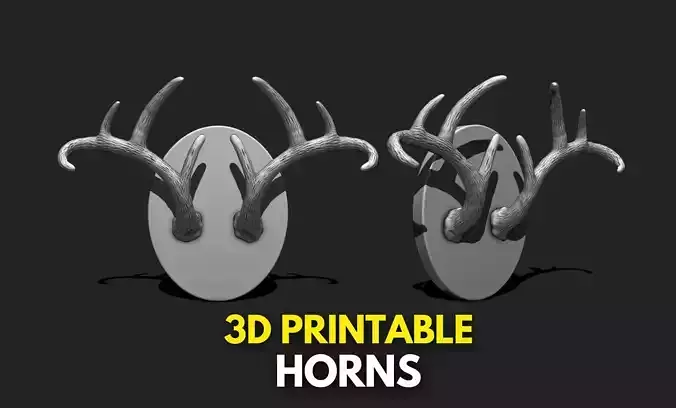 Horns Trophy 3D STL File for 3D Printing