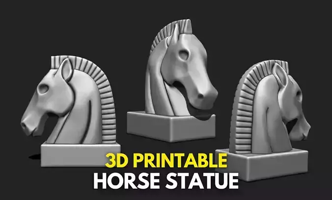 Horse Chess Statue - 3D STL File for 3D Printing 3D print model