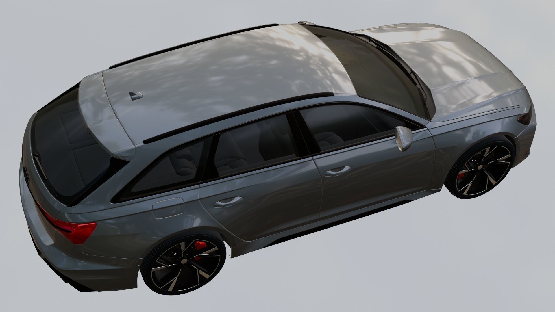 audi RS6 Low-poly 3D model_7