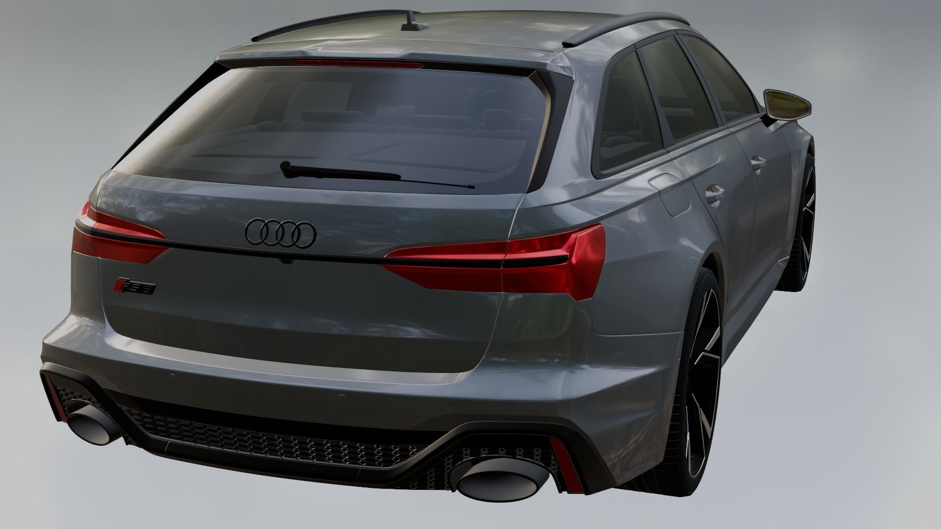 audi RS6 Low-poly 3D model_3