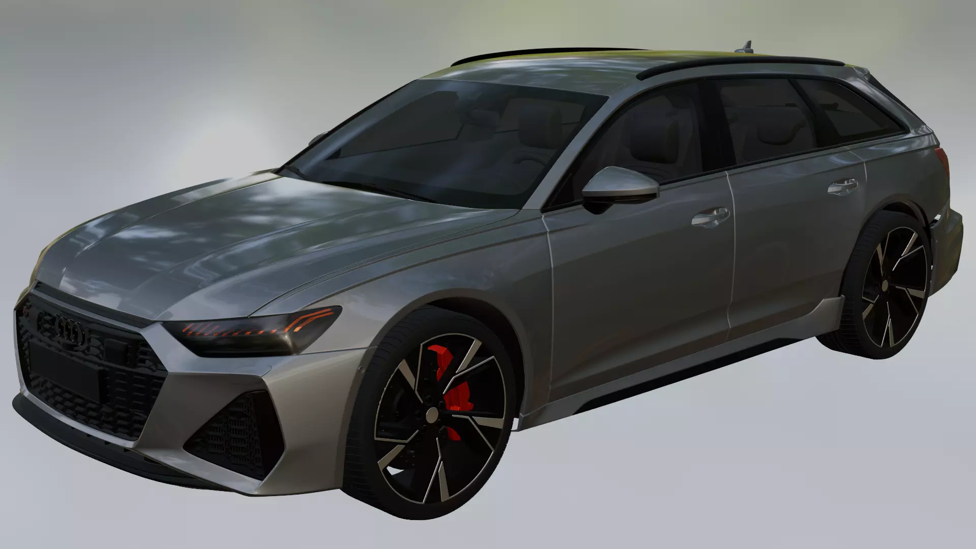 audi RS6 Low-poly 3D model_0