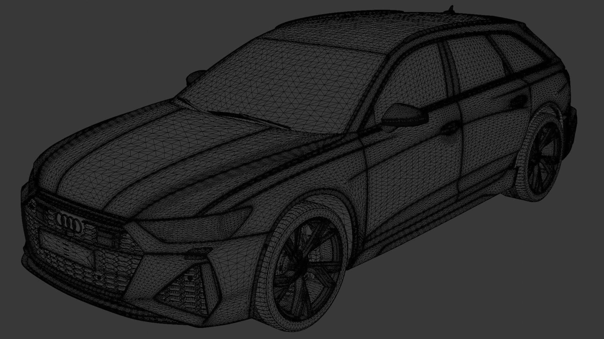 audi RS6 Low-poly 3D model_11
