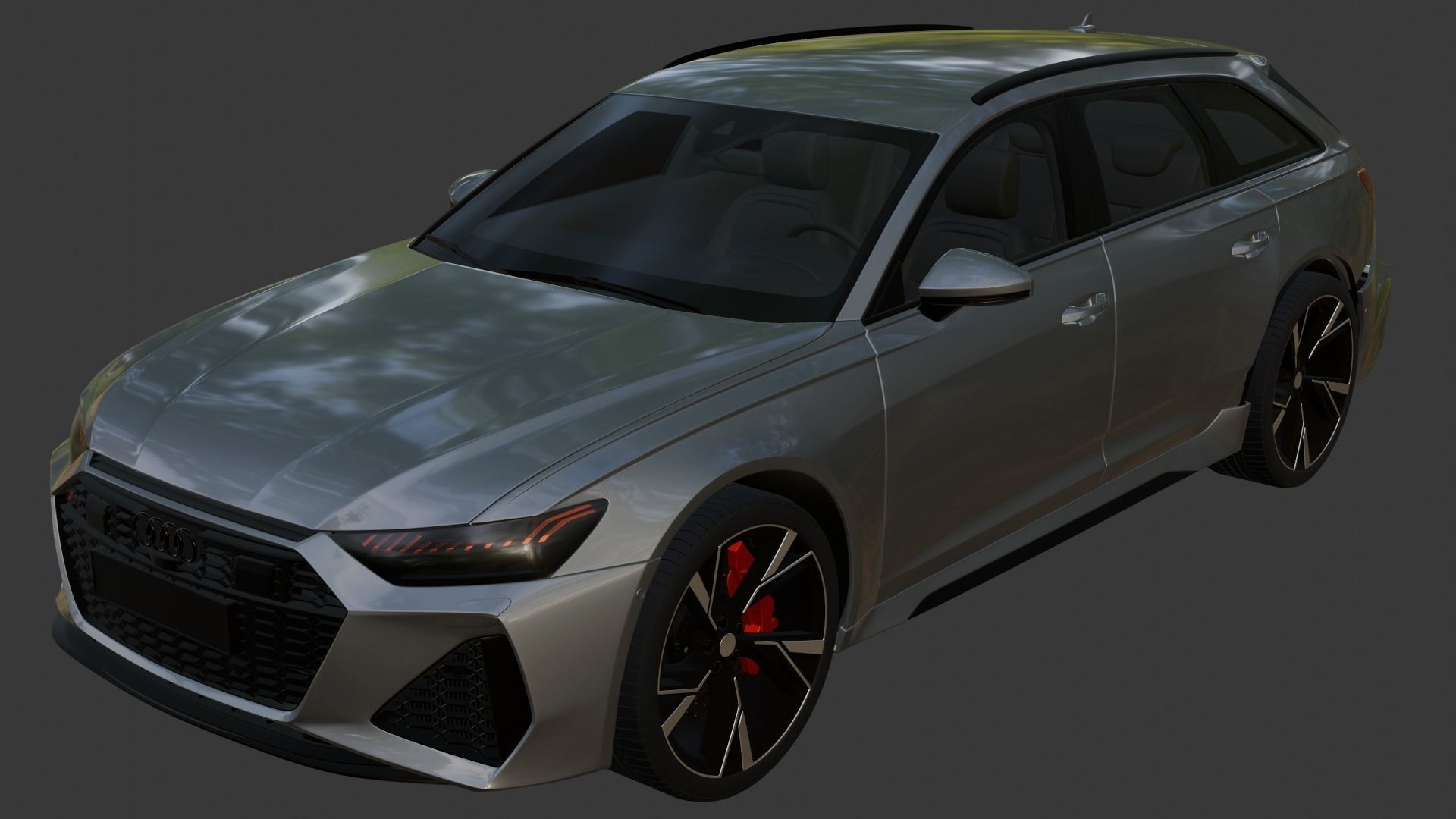audi RS6 Low-poly 3D model_8