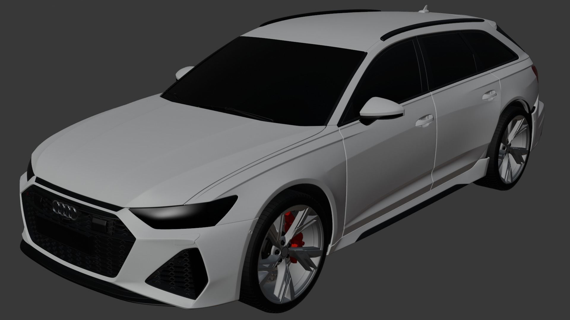 audi RS6 Low-poly 3D model_9