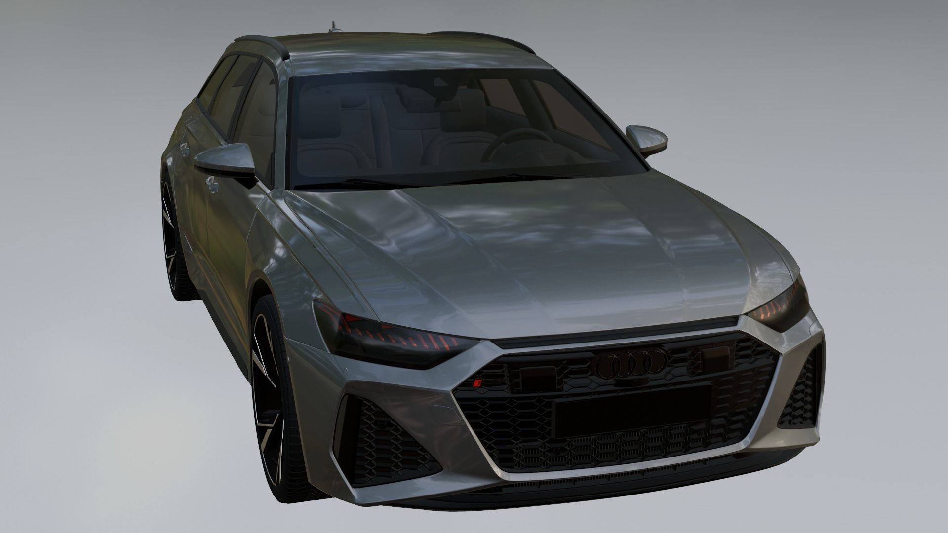 audi RS6 Low-poly 3D model_6