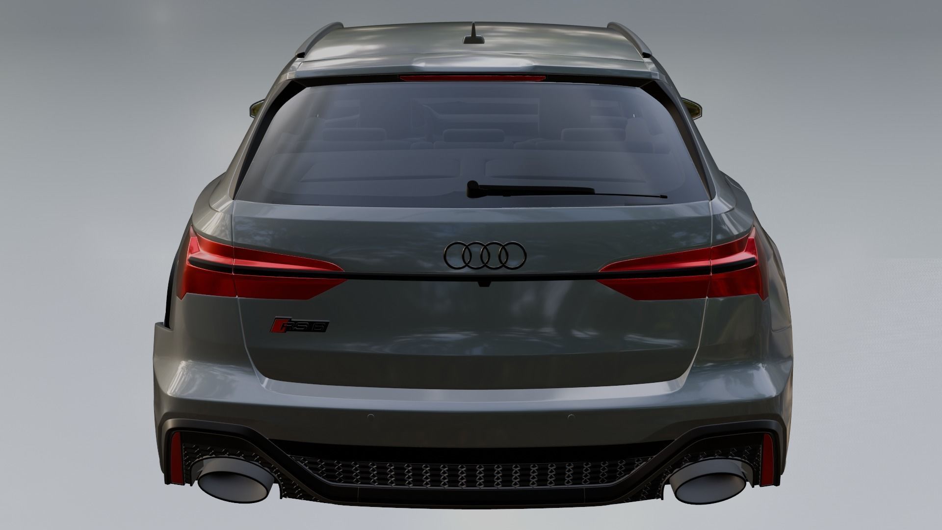 audi RS6 Low-poly 3D model_4