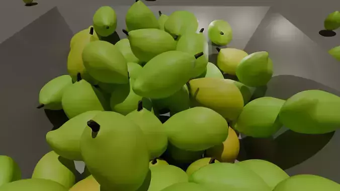 Totapuri Mangoes 3D Models Fruit