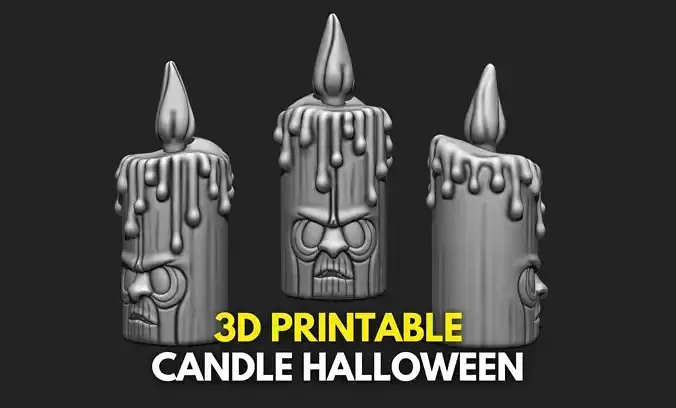 Candle Monster Halloween 3D STL File for 3D Printing 3D print model