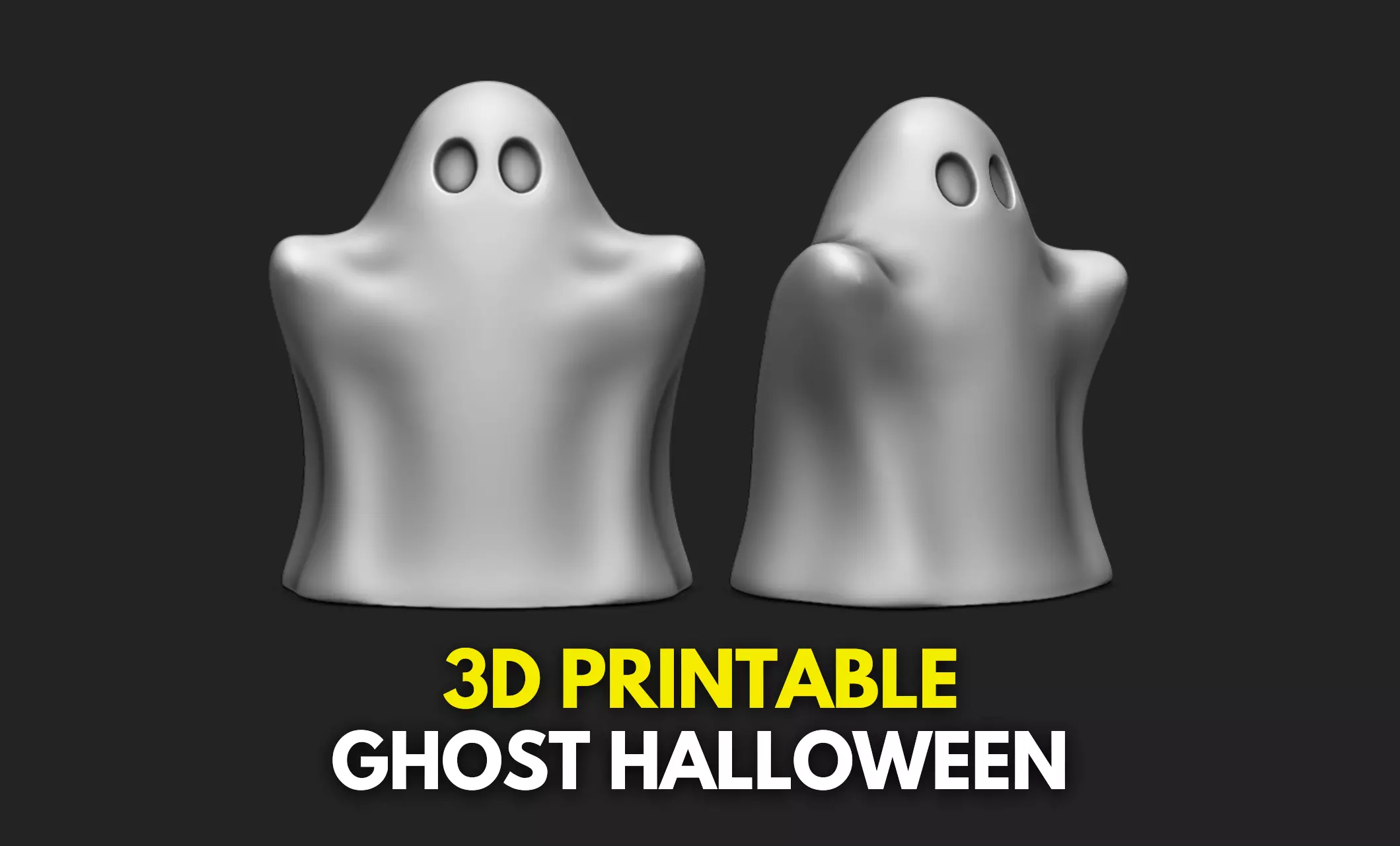 Ghost Halloween 01 - 3D STL File for 3D Printing 3D print model