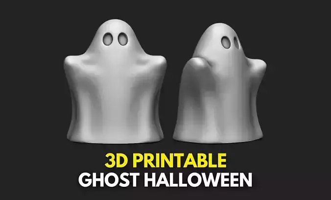 Ghost Halloween 01 - 3D STL File for 3D Printing