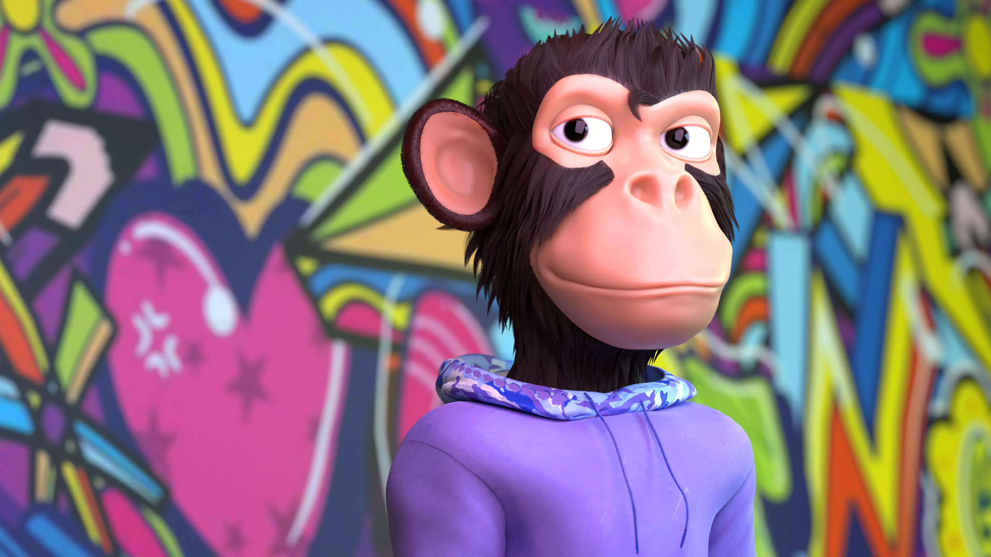 Stylized Ape - Nft Low-poly 3D model_0