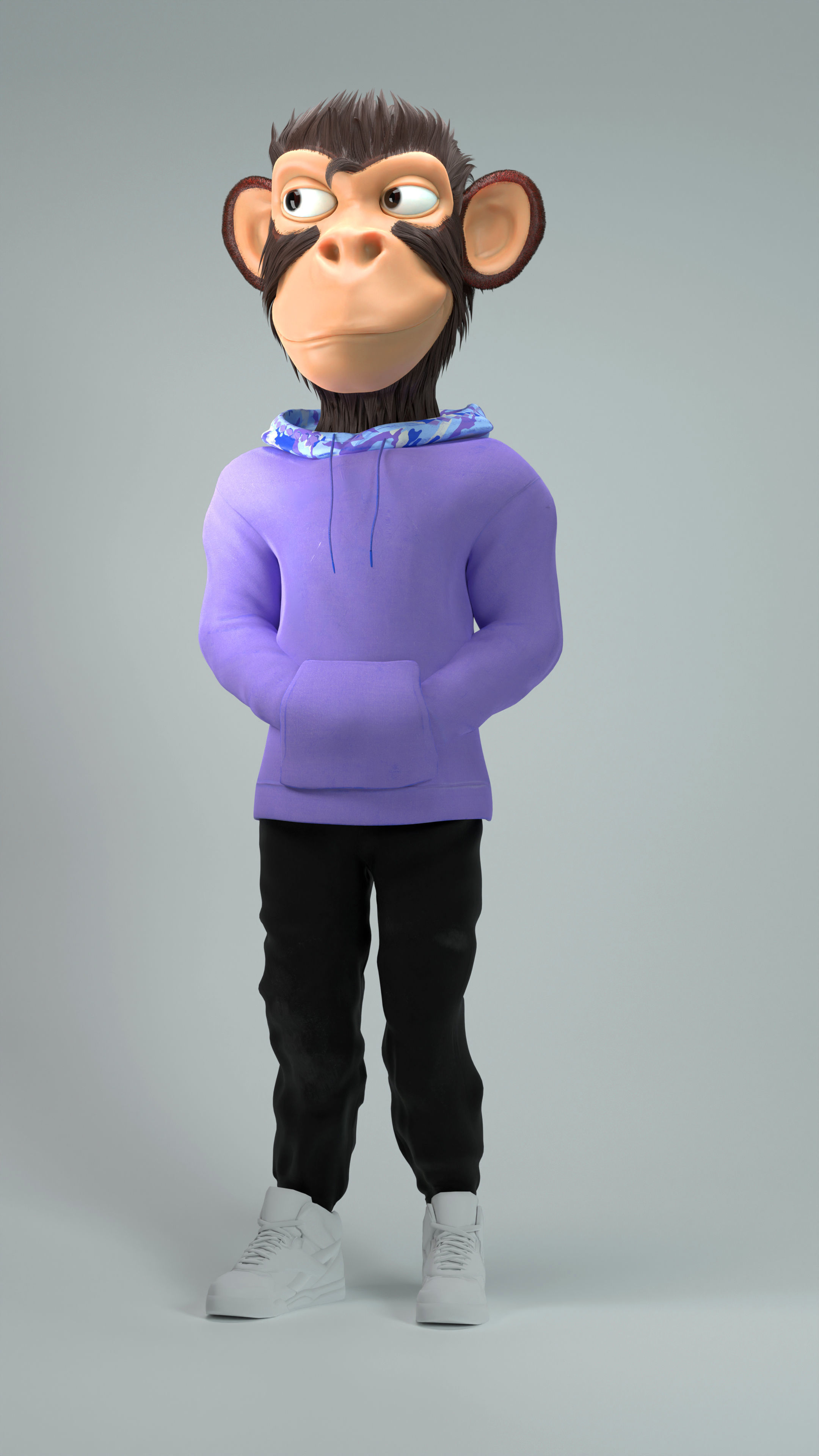 Stylized Ape - Nft Low-poly 3D model_5