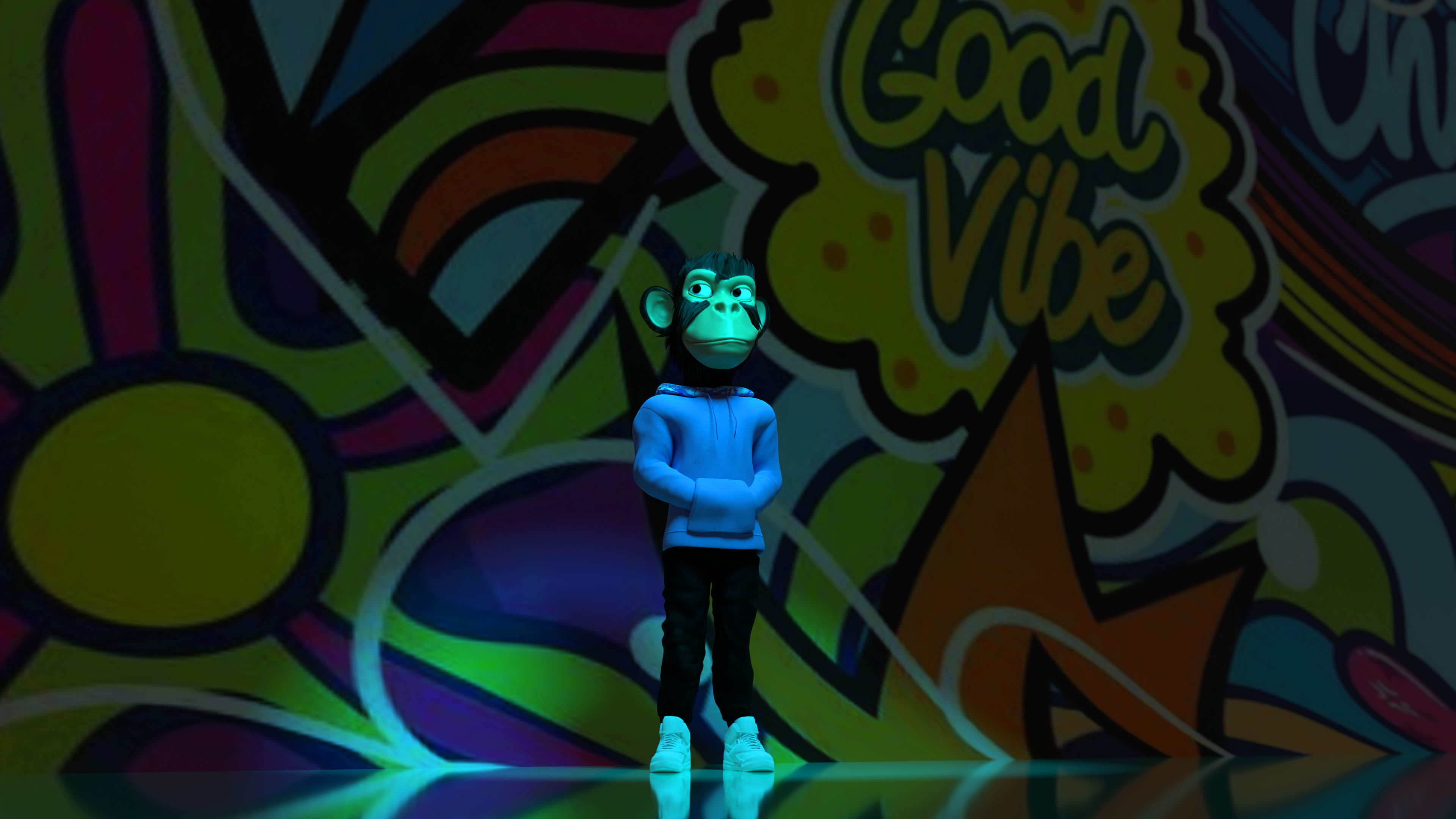 Stylized Ape - Nft Low-poly 3D model_4