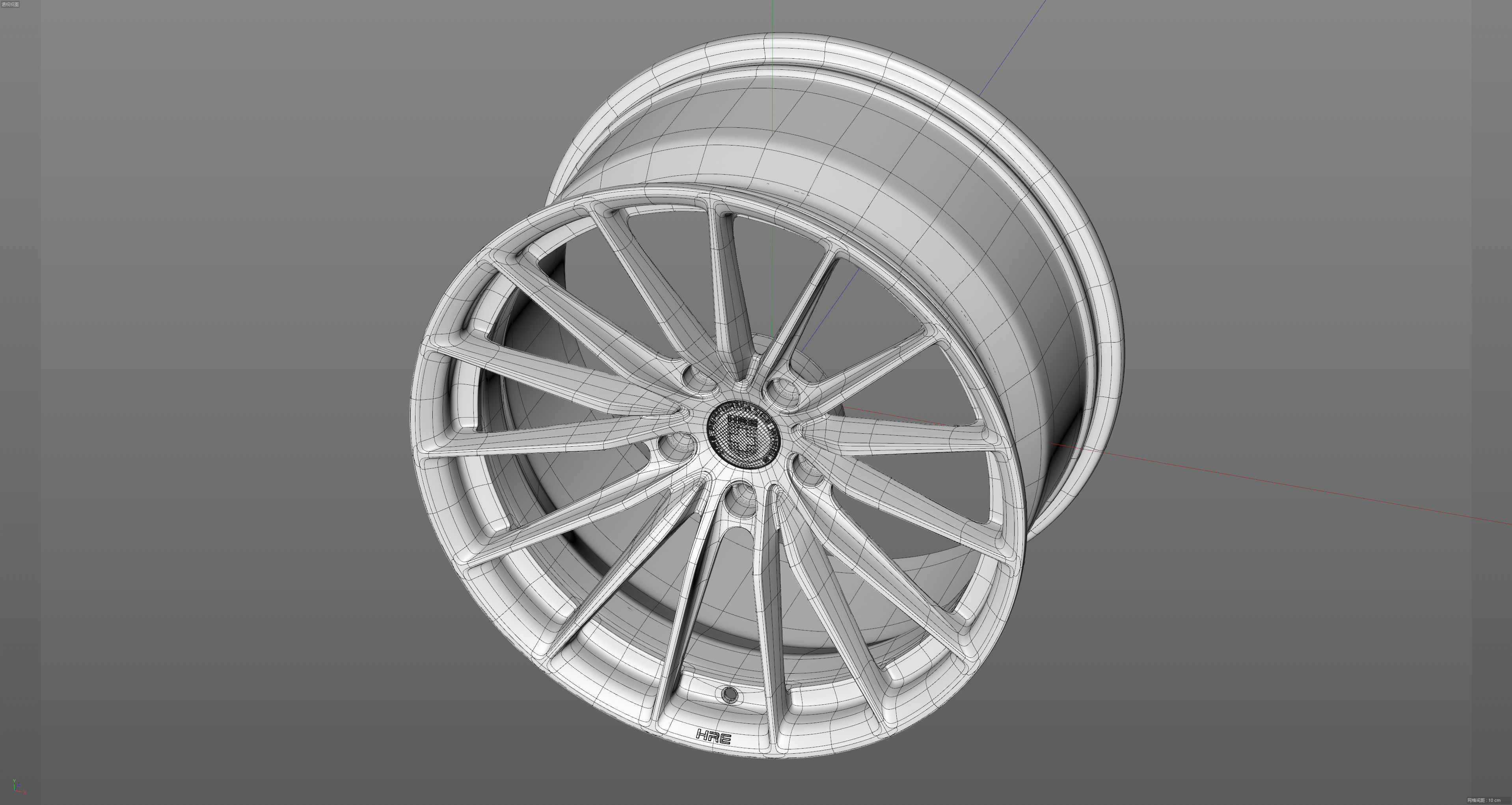 HRE SeriesP1 P103 Low-poly 3D model_25