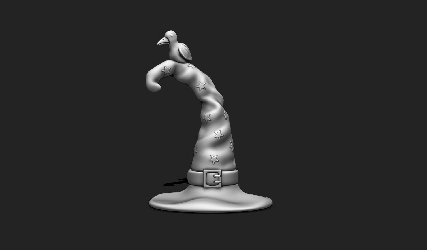 Witch Hat Halloween - 3D STL File for 3D Printing 3D print model_2