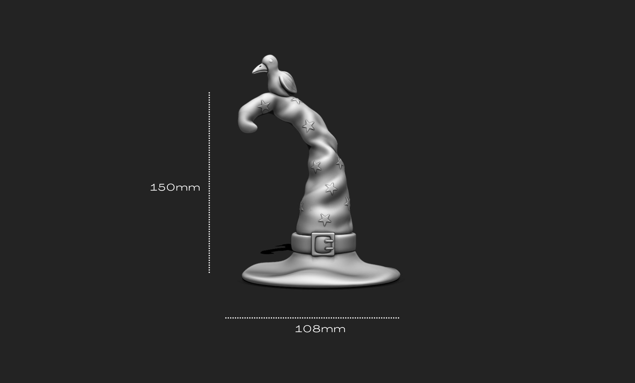 Witch Hat Halloween - 3D STL File for 3D Printing 3D print model_1