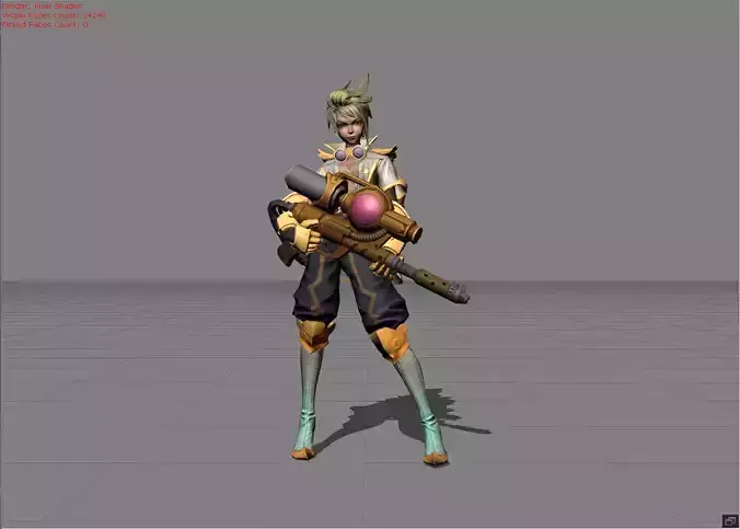 Kimmy Jetpack Rebel Low-poly 3D model