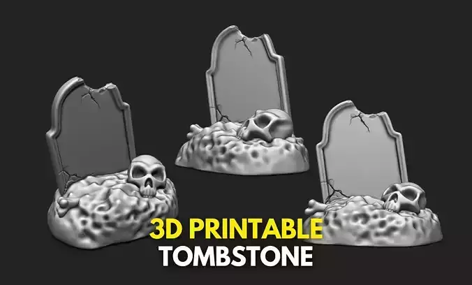 Tombstone RIP Halloween - 3D STL File for 3D Printing 3D print model