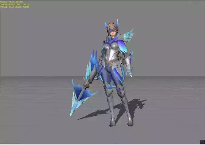 Kimmy Frost Wing Low-poly 3D model
