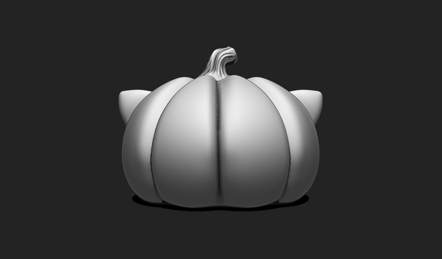 Pumpkin Cat Halloween - 3D STL File for 3D Printing 3D print model_5