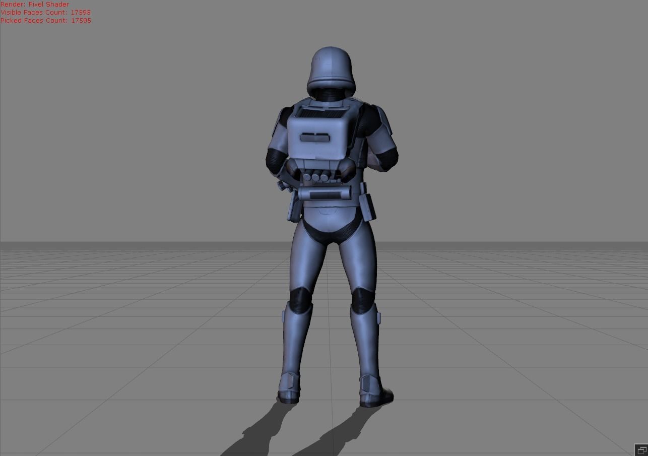 Kimmi First Order Jet Trooper Low-poly 3D model_3