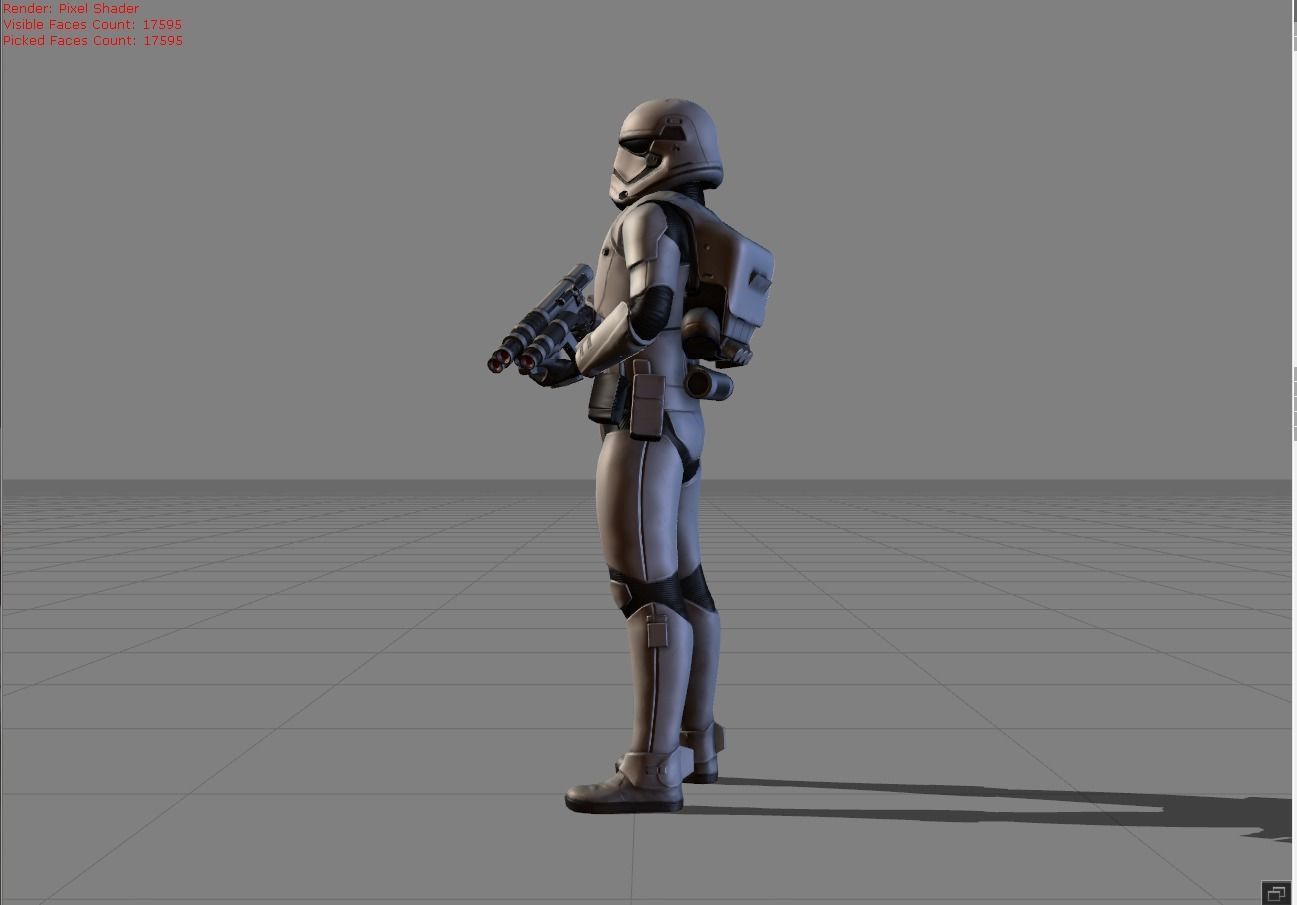 Kimmi First Order Jet Trooper Low-poly 3D model_2