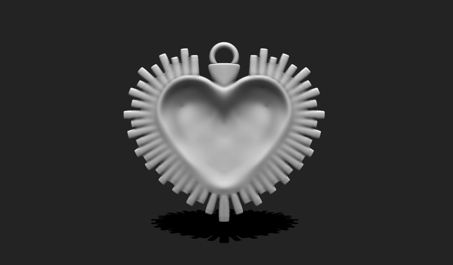 Heart Pendant - Keychain - 3D STL File for 3D Printing 3D print model_6