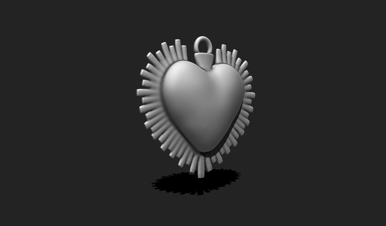 Heart Pendant - Keychain - 3D STL File for 3D Printing 3D print model_4