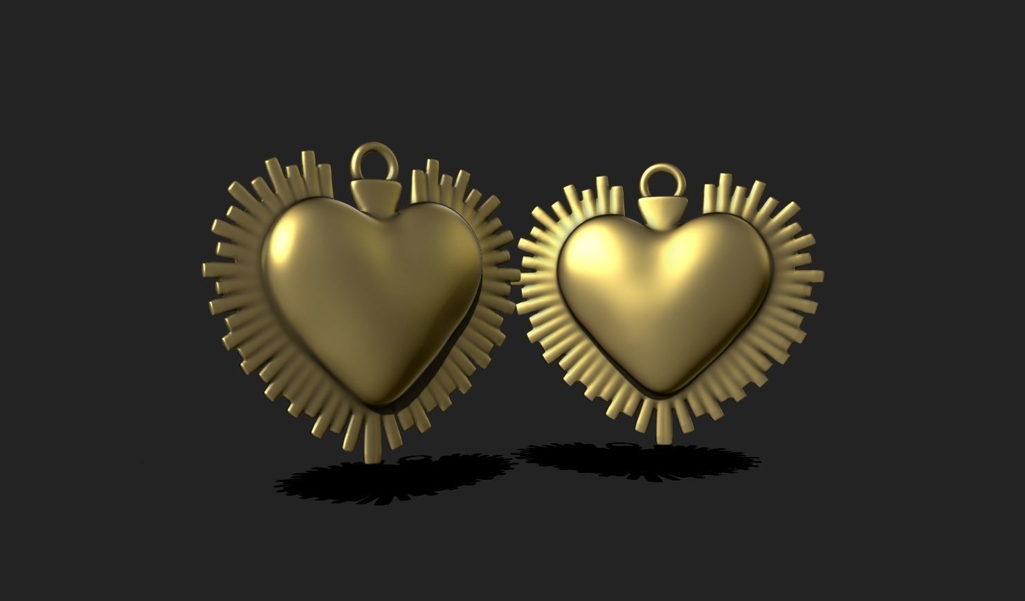 Heart Pendant - Keychain - 3D STL File for 3D Printing 3D print model_2